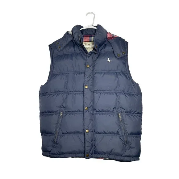 Men’s Jack Wills Gilet Body Warmer Quilted With Hooded Large Navy Blue - Picture 1 of 13